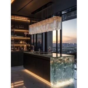 Luxury Glass-like Epoxy Resin Kitchen Island Table Countertop Creative