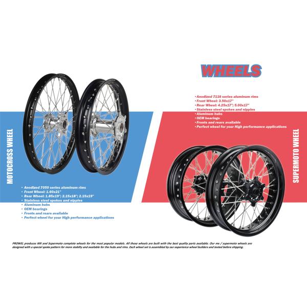CRF Wheels Set for CRF250R 2014-2022 and CRF450R 2013-22 featuring 304 Grade Stainless Steel Spokes