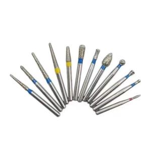 China Fg Dental Burs Polish High Speed Drill Burr Bit Needle Tapered Round End Bur factory