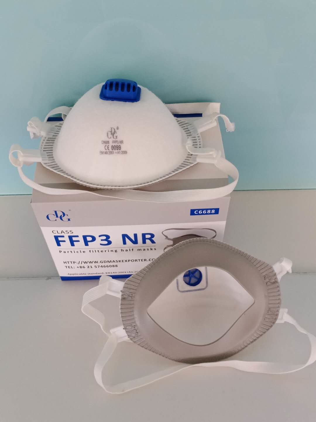 CE FDA Exhalation Valve FFP3 Cup Particulate Respirator