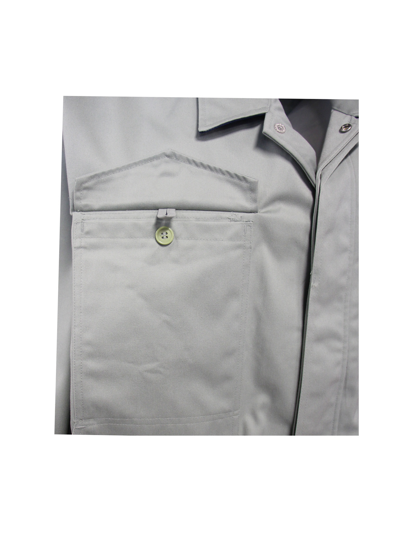 210 GSM Work Clothes Jacket 65% Polyester 35% Cotton Twill 2/1 Navy Contrast Gray