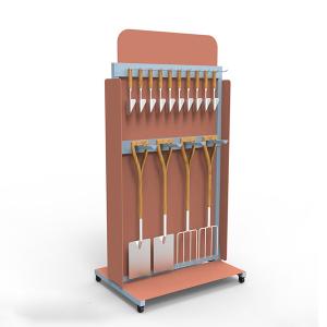 LH Custom Hardware Store Display Racks , Pegboard Tool Rack With Wheels