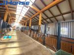 Hardwood Bamboo Metal Horse Stall Panels 14ft With Galvanized Swinging Door