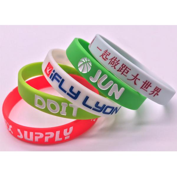Hand Strap Luminous Silicone bracelet Recessed wrist Rubber strap custom OEM logo words color size wrist