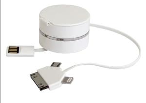China （Micro, iPhone 4, iPhone 5） 3 in 1 retractable mobile phone cable factory