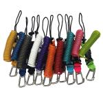 Stainless steel wire coil landyard with carabiner for underwater camara photo