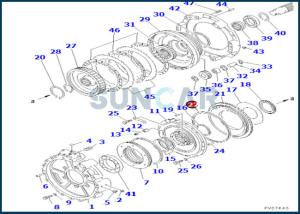 China 145-15-42810 1451542810 Gearbox Seal Ring For D375A-6 D275A-2 factory