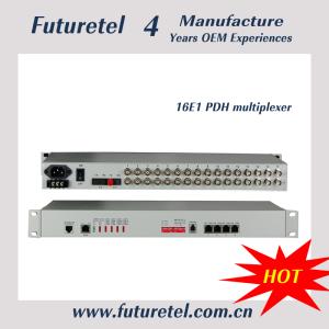 China 16e1 multi-sevice single mode pdh fiber optic communication multiplexer factory