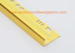 Shiny Polished Gold Curved Bathroom Tile Edge Trim 10mm Height