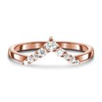 Celebrity Diamond Engagement Rings For Women , 14K Rose Real Diamond Jewellery