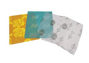 China Pure Smooth White Navy Blue Tissue Paper Sheet CMYK Full Colour Printing factory