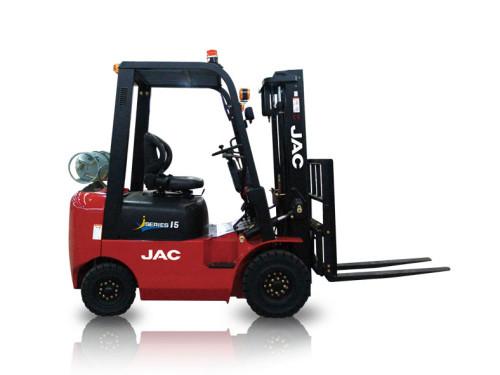 China JAC Gasoline Forklift Truck 1.5 Ton Lifting Capacity 3m - 6m Lift Height factory