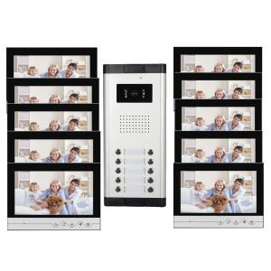 China CCD CMOS Camera Security System Video Door Phone Intercom Bell For 10 Flats Building factory