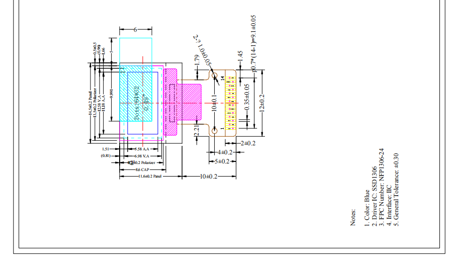 0.49'' OLED Monochrome Display Strong Color Performance Ultra-thin Design OLED LCD