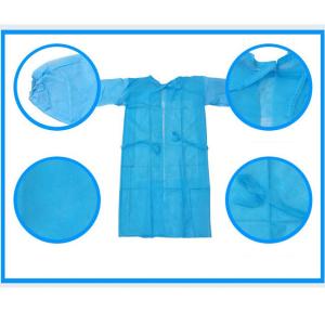 China Polypropylene 35 gsm Medical Disposable Isolation Gown With Round Collar factory