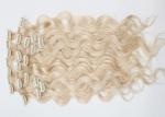 Unprocessed Gold Clip In Hair Extensions 220g Smooth Double Drawn 7A Grade