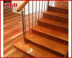 Wrought Iron Staircase VK78S Wrought Iron Handrail Tread Beech ,Railing tempered
