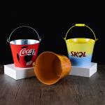 750ml 500ml Wine Cooler Ice Bucket , Metal Champagne Bucket Rust Resistant