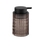 Brown Color Glass Bathroom Accessories Sets With Round Shape With Black Parts