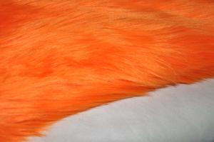 China orange color 150cm Long Hair Faux Fur Faux Fox Fabric，Showcase your personality and make your space stand out factory