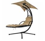 Customized Color Hanging Curved Steel Chaise Lounger Chair for Outdoor Swing