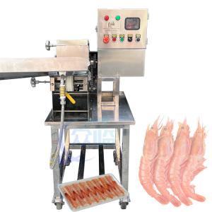 China Efficient Cooked Shrimp Production Line Shrimp Belly Cutting Machine factory