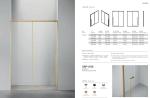 Stainless Steel,Rose Gold Brushed,Bathroom Shower Room,Sliding Door