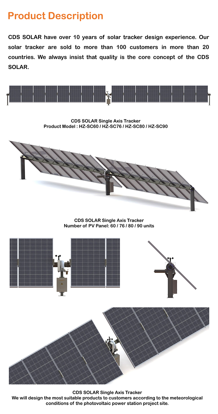 Hot new products single axis solar tracker track with CE certified for tracker systems