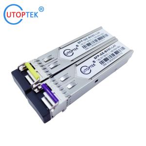 China 2.5Gb/s SFP Bidi LC 80km 1490/1550nm optical fiber Transceiver Module DDM for cisco/huawei/Aruba/HP factory