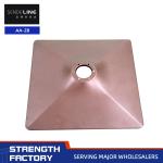 Square Cold Plate Stamping Barber Chair Base With Reddish Brown Customized Color