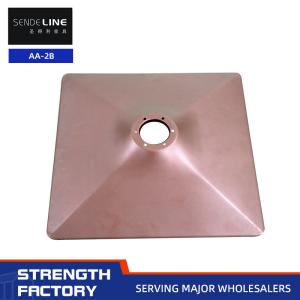 China Square Cold Plate Stamping Barber Chair Base With Reddish Brown Customized Color factory