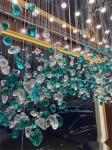 Hotel Crystal Chandelier Bar Living Room Large Engineering Light Green