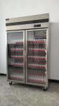 Refrigerated fresh food meat ice cream double door glass door refrigerated