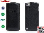 100% Perfect Fit Genuine Leather Flip Cover Case For Ipod Touch 5 High Quality