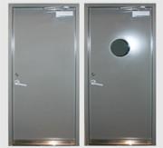 Customized Steel Material Marine Doors , Inward Outward Opening Steel Gastight Door
