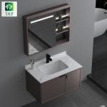 Acrylic Finish Bathroom Vanity Units Cabinet Solid Color With Drawer