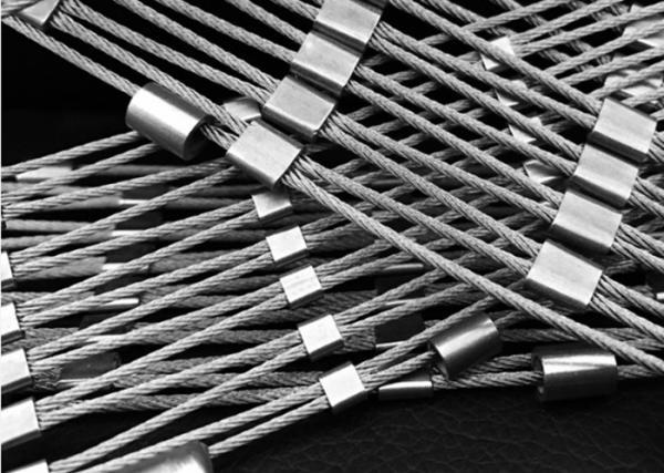 7*7 / 7*19 Stainless Steel Architectural Mesh , Ferruled Stainless Steel Rope