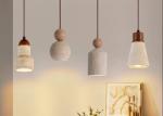 Yellow travertine wooden pendant lamp bedroom for home decorator interior stone