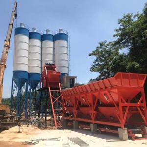 China HZS35 HZS75 Concrete Mix Plant 35M3/H 75M3/H Hopper Type Concrete Mixing Station factory