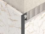 Bright 2.5m Stainless Steel Tile Trim Silver Metal Decorative Bullnose Border