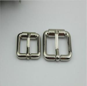 China Hardware Metal 20 MM &amp; 25 MM Nickel Color Single Prong Roller Pin Buckle For Webbing Belt factory