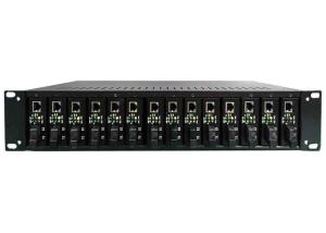 China FCC Rack Mount Media Converter Chassis 2U 14 Slots factory