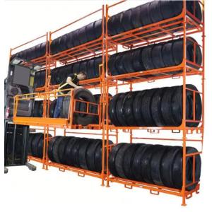Folding Rack Pallet Stacking Frames Warehouse Pallet Stacking Tire Storage