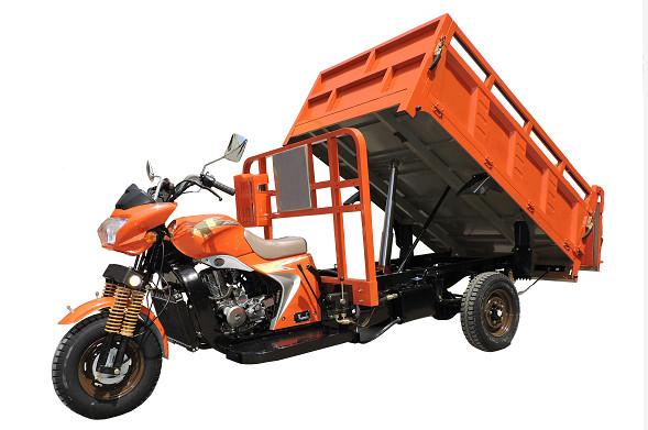 Automatic Lifting 250CC Cargo Tricycle , Chinese 3 Wheel Motorcycle Double Rear