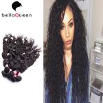 Curly Double Drawn Hair Extensions , Natural Black Grade 7A Virgin Hair