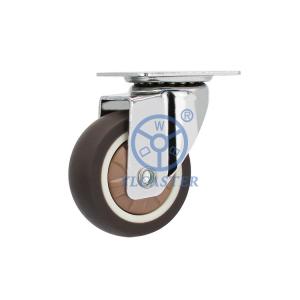 China Thermoplastic Rubber Caster Wheels 50x18mm Silent Wheel Swivel Plate For Sofas factory