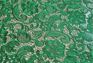 China 100% Polyester Water Soluble Embroidery Fabric Green Color factory