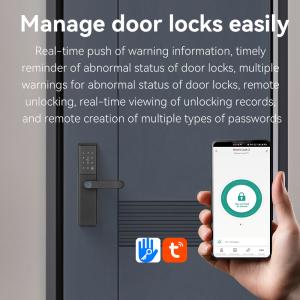 Qleung S851 Smart Home Door Lock Tuya APP Remote control Fingerprint Password
