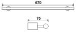 Classic 304 Sus Bathroom Towel Bars OEM Single Wall Mounted Towel Hanger