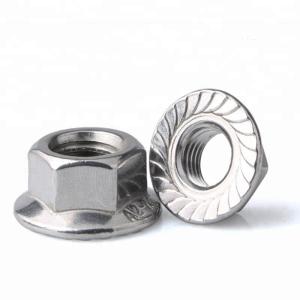 China M8 Stainless Steel SS304 Hex Flange Nut DIN6923 Marine Grade Stainless Steel Nuts And Bolts factory
